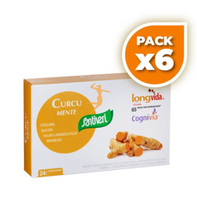 Pack 6x CURCU MENTE 24 COMPRIMIDOS SANTIVERI