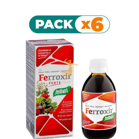 Pack 6x JARABE FERROXIR FORTE 240Ml. SANTIVERI