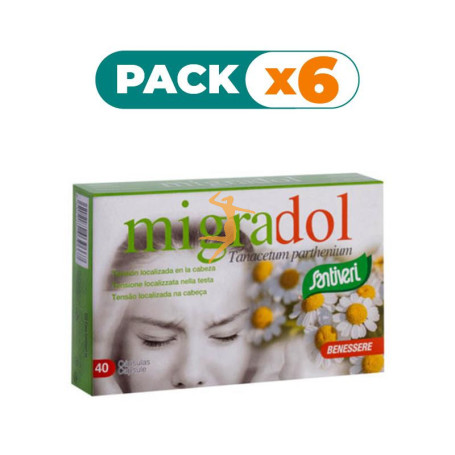 Pack 6x MIGRADOL TANACETUM CÁPSULAS 14Gr. SANTIVERI