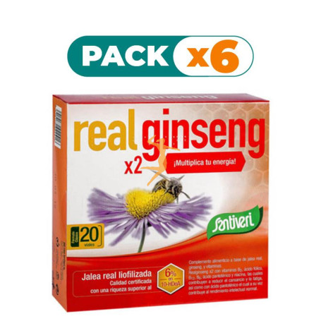 Pack 6x REALGINSENG x2 20 VIALES SANTIVERI