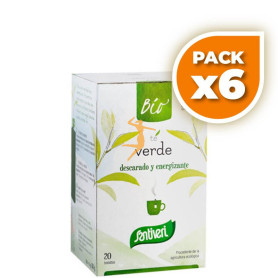 Pack 6x TÉ VERDE BIO 20 FILTROS SANTIVERI