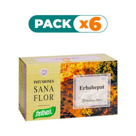 Pack 6x SANAFLOR INFUSION ERBAHEPAT 20 FILTROS SANTIVERI