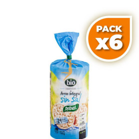 Pack 6x TORTITAS ARROZ SIN SAL BIO 100Gr. SANTIVERI