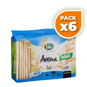 Pack 6x TOSTADAS LIGERAS DE AVENA BIO 100Gr. SANTIVERI