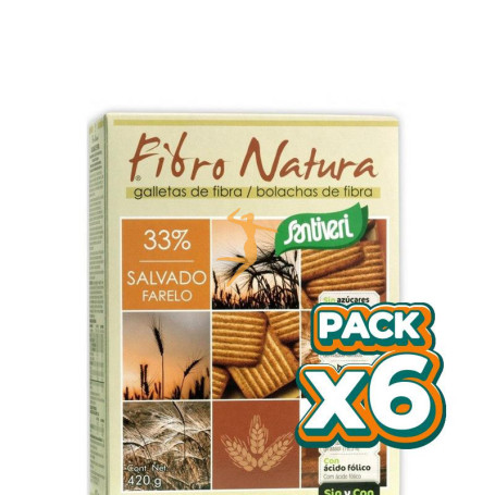 Pack 6x GALLETAS FIBRONATURA 250Gr. SANTIVERI