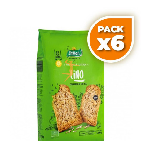 Pack 6x PAN GRILLE LINO BIO 240Gr. SANTIVERI