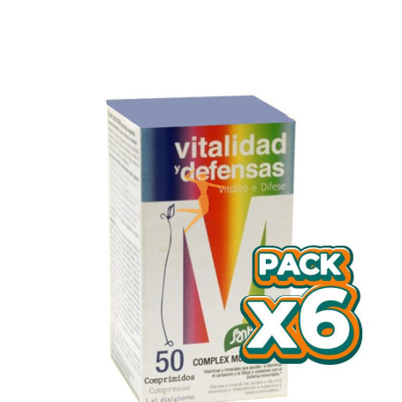 Pack 6x VITAMINAS COMPLEX MILTIVITAMIN 50 COMPRIMIDOS SANTIVERI