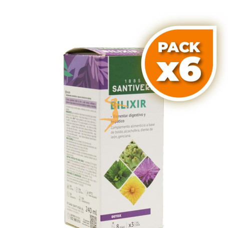 Pack 6x BILIXIR JARABE 240Ml. SANTIVERI