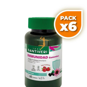 Pack 6x INMUNIDAD GUMMIES 60 GOMINOLAS MASTICABLES SANTIVERI