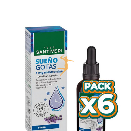 Pack 6x SUEÑO GOTAS 45ML SANTIVERI