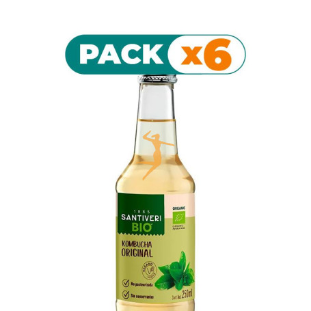 Pack 6x KOMBUCHA ORIGINAL BIO 250ML SANTIVERI