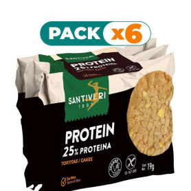 Pack 6x TORTITAS PROTEIN 3X3UD 57G SANTIVERI