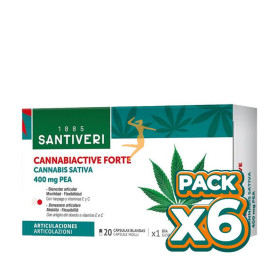 Pack 6x CANNABIACTIVE FORTE 20 CÁPSULAS BLANDAS SANTIVERI