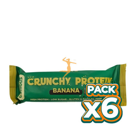 Pack 6x BOMBUS CRUNCHY PROTEIN BANANA 50G SANTIVERI