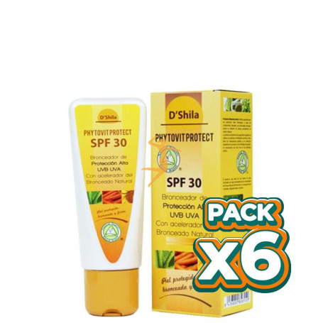 Pack 6x PROTECTOR SOLAR PHYTOVIT (SPF 30) 100ML SHILA