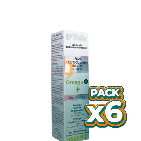 Pack 6x CREMA PARA MANOS Y UÑAS CON OMEGA 6 250Ml. SHILA