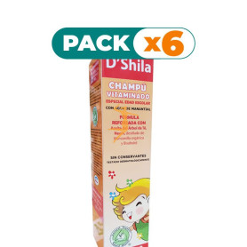 Pack 6x CHAMPÚ VITAMINADO EDAD ESCOLAR 1Lt. SHILA