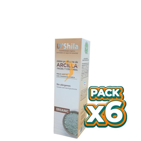 Pack 6x JABÓN DE ARCILLA 250Ml. SHILA
