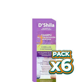 Pack 6x CHAMPÚ CABELLOS CASTIGADOS 125Ml. SHILA