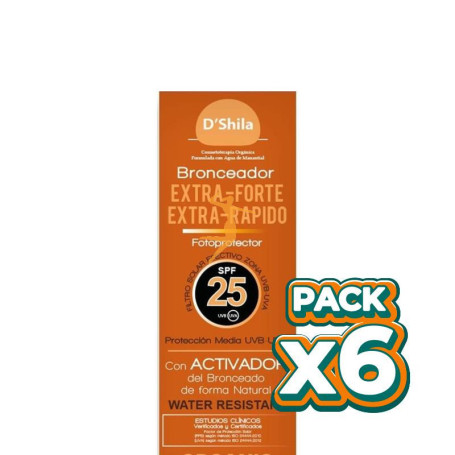 Pack 6x BRONCEADOR EXTRAFORTE SPF20 200Ml. SHILA