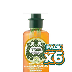 Pack 6x CHAMPÚ PROTEICO DE NARANJA 300Ml. SHILA