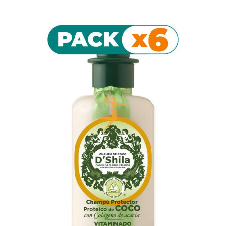 Pack 6x CHAMPÚ PROTEICO DE COCO 300Ml. SHILA
