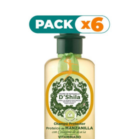Pack 6x CHAMPÚ PROTEICO DE MANZANILLA 300Ml. SHILA