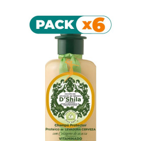 Pack 6x CHAMPÚ PROTEICO DE LEVADURA DE CERVEZA 300Ml. SHILA