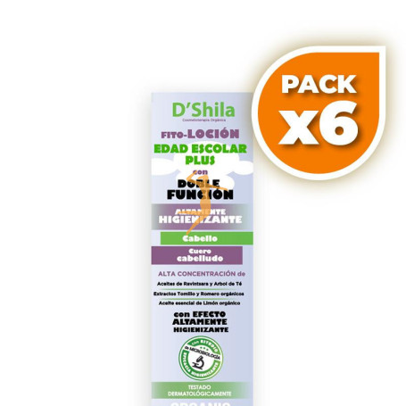Pack 6x FITO-LOCION DOBLE FUNCION EDAD ESCOLAR 125Ml. SHILA