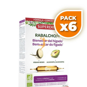 Pack 6x RABALCHOFIT BIO (RÁBANO NEGRO Y ALCACHOFA) 20 AMPOLLAS SUPERDIET