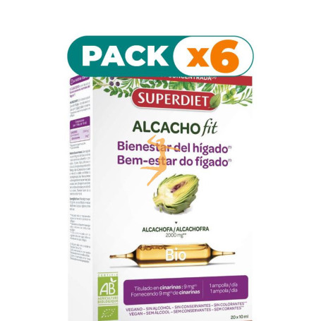 Pack 6x ALCACHOFIT BIO 20 AMPOLLAS SUPERDIET