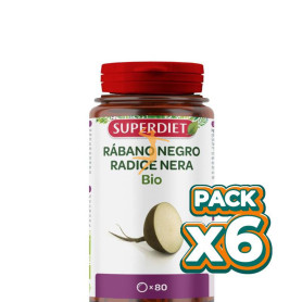 Pack 6x RÁBANO NEGRO BIO 80 COMPRIMIDOS SUPERDIET