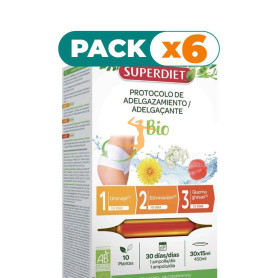 Pack 6x PROTOCOLO ADELGAZANTE BIO 3 FASES X 10 AMPOLLAS SUPERDIET