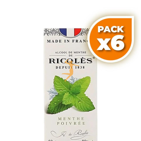 Pack 6x RICQLÈS ALCOHOL DE MENTA 50ML SUPERDIET