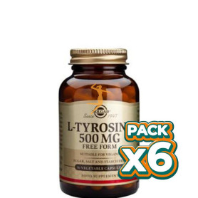 Pack 6x L-TIROSINA 50 CAPSULAS VEGETALES SOLGAR