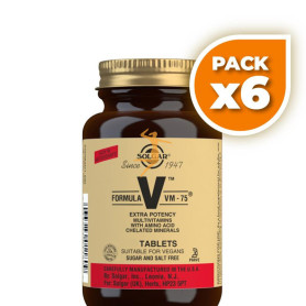 Pack 6x FORMULA VM-75 60 TABLETAS SOLGAR