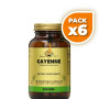 Pack 6x CAYENA 100 CÁPSULAS VEGETALES SOLGAR