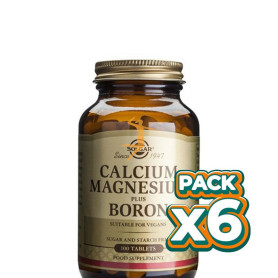 Pack 6x CALCIO MAGNESIO PLUS BORO 250 CÁPSULAS SOLGAR