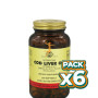 Pack 6x ACEITE HÍGADO BACALAO 250 CÁPSULAS SOLGAR