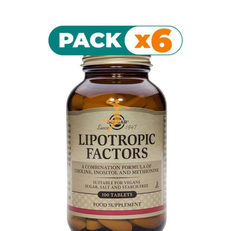 Pack 6x FACTORES LIPOTRÓPICOS 100 CAPSULAS SOLGAR