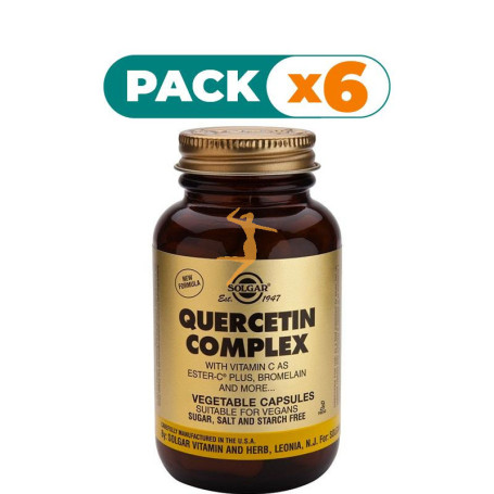 Pack 6x QUERCITINA COMPLEX 100 CÁPSULAS VEGETALES SOLGAR