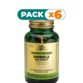Pack 6x RODIOLA EXTRACTO 60 CÁPSULAS SOLGAR
