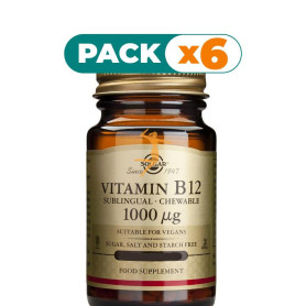 Pack 6x VITAMINA B12 1.000Mcg. (CIANOCOBALAMINA) 100 CÁPSULAS SOLGAR