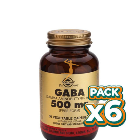 Pack 6x GABA 500Mg. SOLGAR