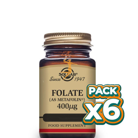 Pack 6x FOLATO (METAFOLIN) 50 CAPSULAS SOLGAR