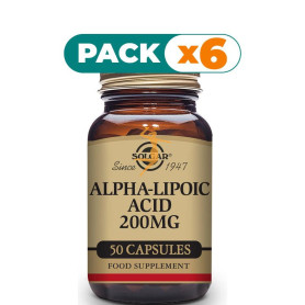 Pack 6x ACIDO ALFA LIPOICO 200MG 50 CAP VEGETALES SOLGAR