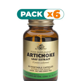 Pack 6x ALCACHOFA 60 CÁPSULAS VEGETALES SOLGAR