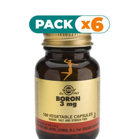 Pack 6x BORO 100 CÁPSULAS VEGETALES SOLGAR