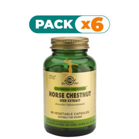 Pack 6x CASTAÑO DE INDIAS 60 CÁPSULAS VEGETALES SOLGAR