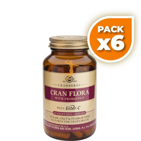 Pack 6x CRAN FLORA 60 CÁPSULAS VEGETALES SOLGAR